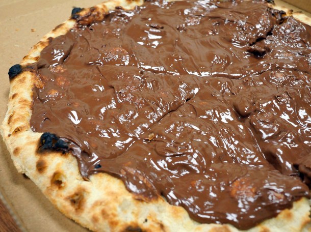 illustrative photo of the Nutella pizza from Pizza Room Vauxhall