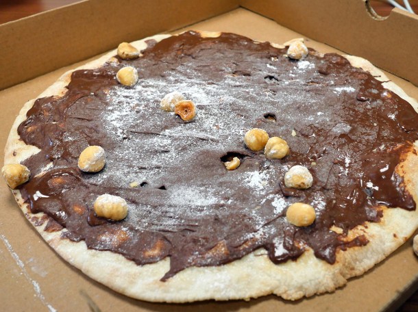 illustrative photo of the nutella pizza from Twisted Slice