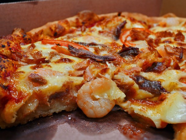 illustrative photo of the ocean delight pizza from HFC