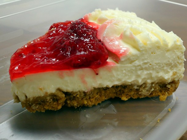 illustrative photo of the strawberry cheesecake from Pizzeria L'Opera