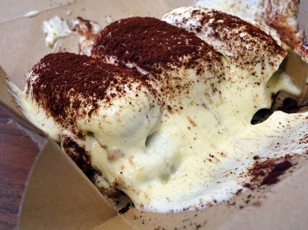 illustrative photo of the takeaway tiramisu from Crust Bros Waterloo