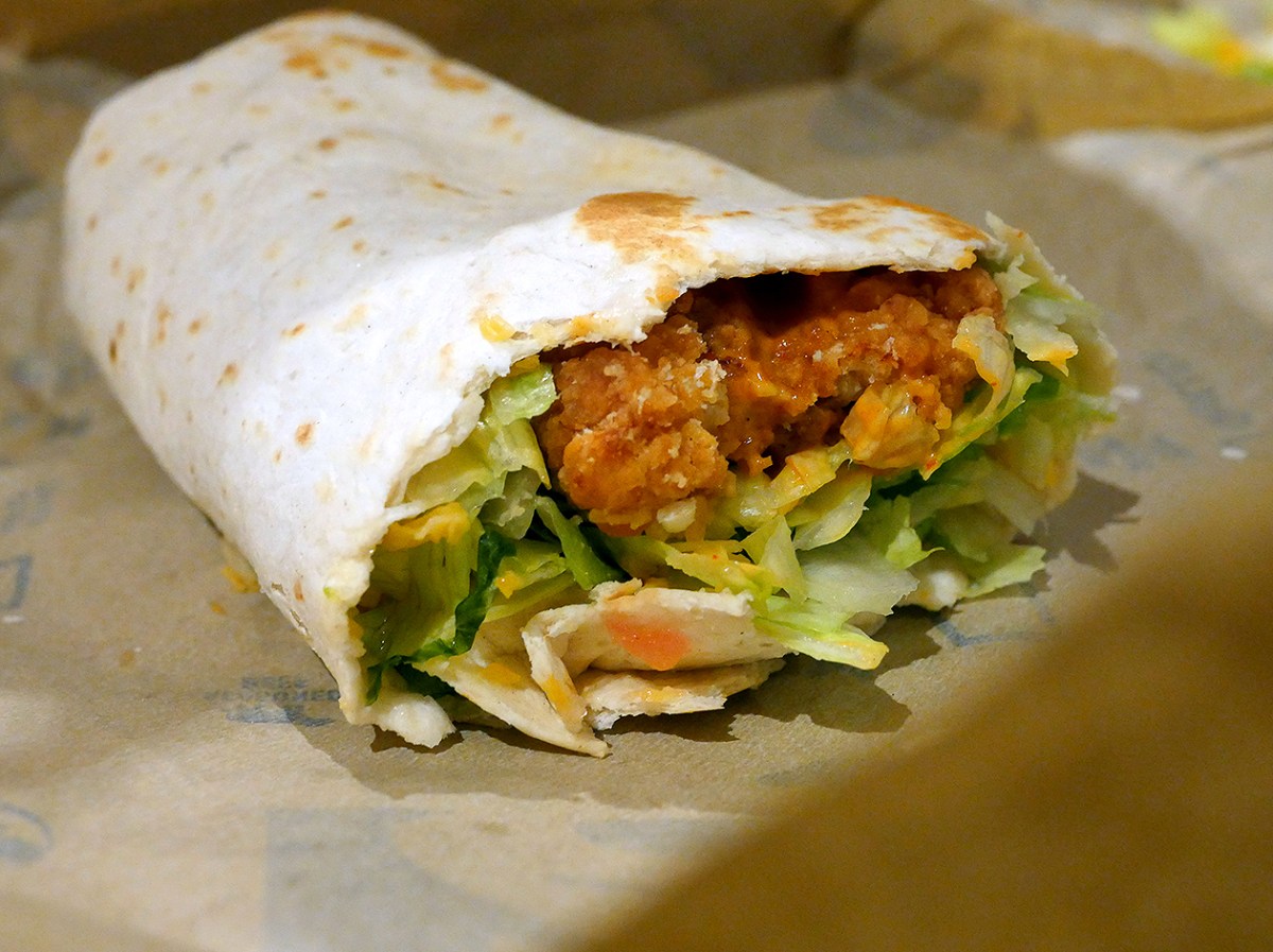 illustrative photo of the crispy chicken burrito from Taco Bell Woolwich