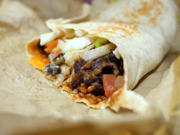 illustrative photo of the Seven Layer Burrito from Taco Bell Woolwich
