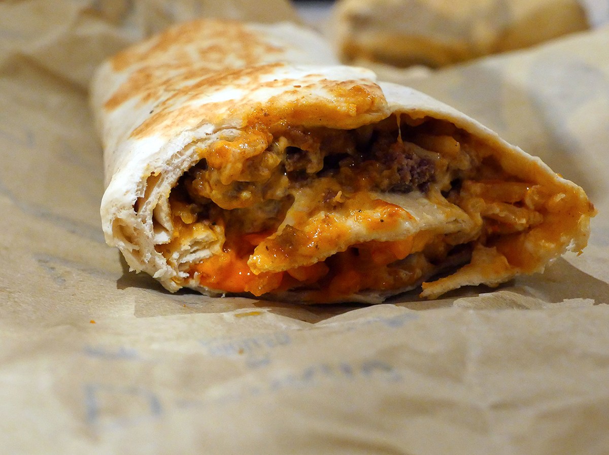 illustrative photo of the Volcano burrito from Taco Bell Woolwich