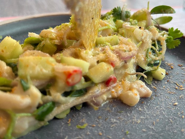 illustrative photo of the Andaman ceviche at Lahpet West End