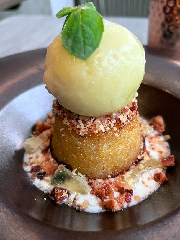 illustrative photo of the cassava cake at Lahpet West End