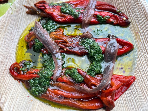 illustrative photo of the corno peppers with anchovies at Acme Fire Cult