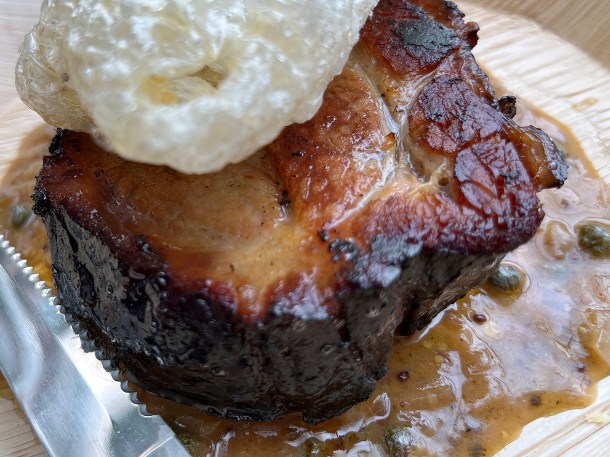 illustrative photo of the cured pork neck at Acme Fire Cult