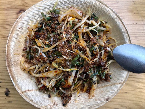 illustrative photo of the dan dan cabbage at Acme Fire Cult