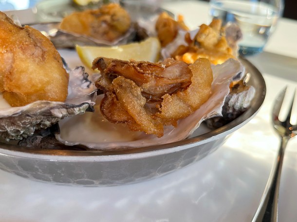 illustrative photo of the deep fried oysters at Fishmarket Newhaven