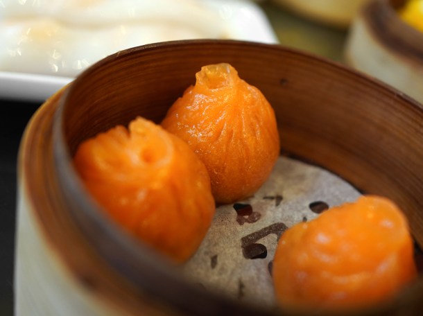 illustrative photo of the pumpkin tremella dumplings at Dragon Castle