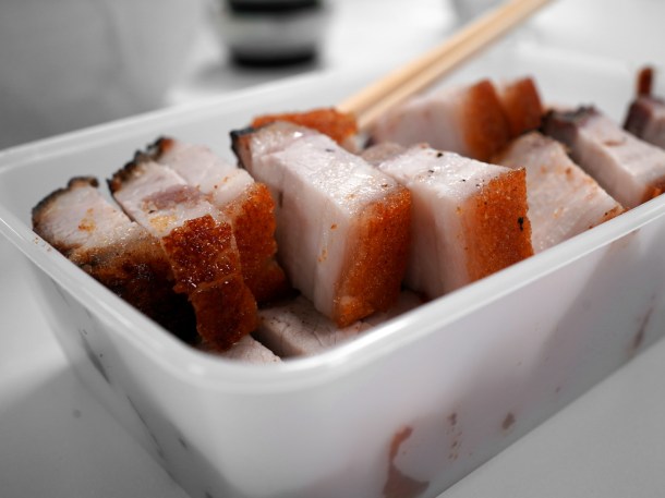 illustrative photo of the crispy roast pork belly from Shao Wei Fan