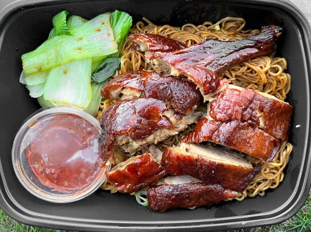illustrative photo of the roast duck lo mein from Fan Hup