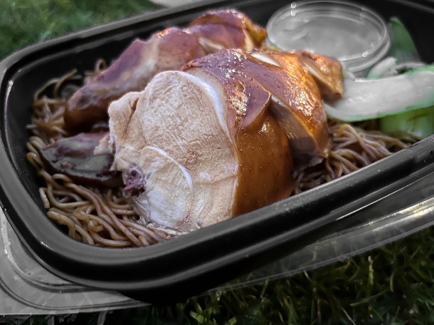 illustrative photo of the soya chicken lo mein from Fan Hup