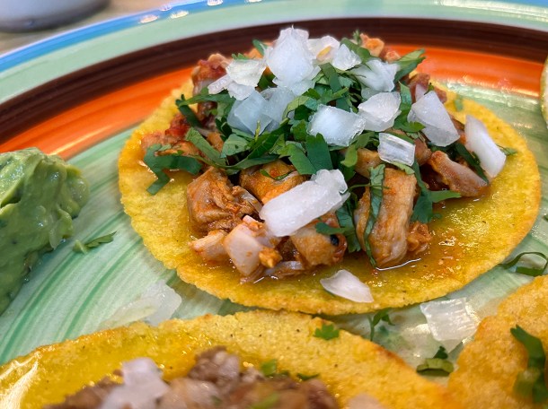 illustrative photo of the chicken tacos at Guacamoles