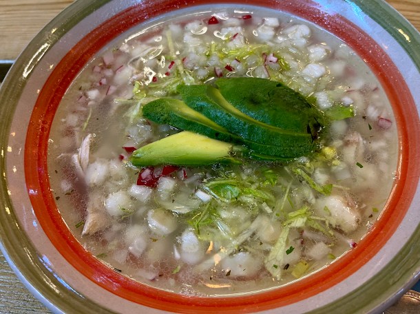 illustrative photo of the pozole at Guacamoles