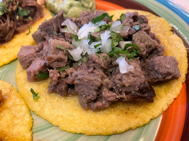 illustrative photo of the tongue tacos at Guacamoles