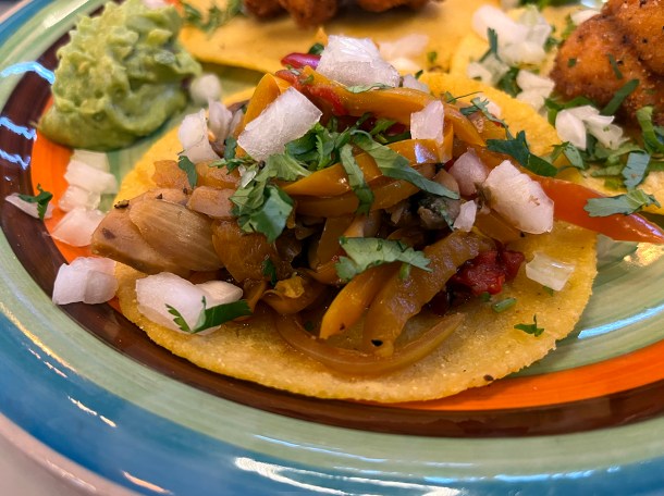illustrative photo of the vegan tacos at Guacamoles