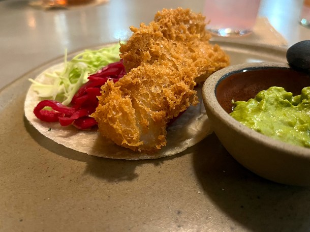 illustrative photo of the baja fish taco at Fonda