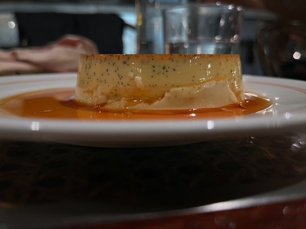 illustrative photo of the creme caramel at Cafe Francois