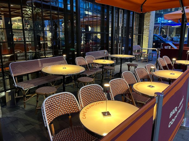 illustrative photo of the outdoor seating at Cafe Francois