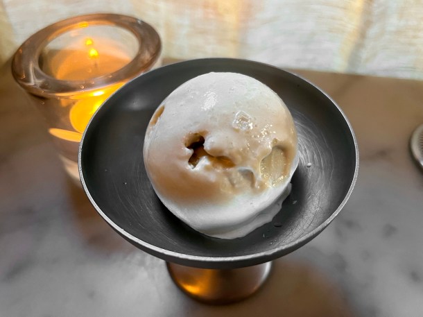 illustrative photo of the artichoke ice cream at Camille