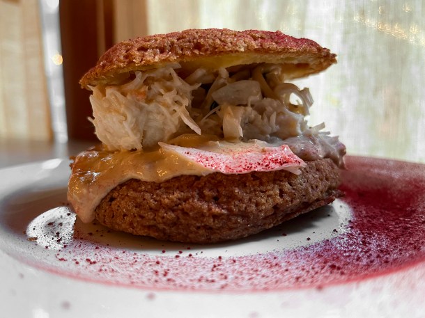 illustrative photo of the crab choux bun at Camille