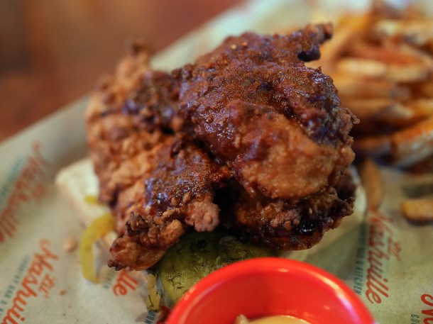 illustrative photo of the extra hot Nashville chicken at L'il Nashville