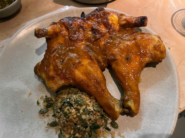 illustrative photo of the barbecued poussin at Akara