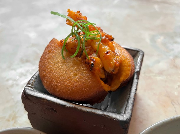 illustrative photo of the bbq prawn akara at Akara London Bridge
