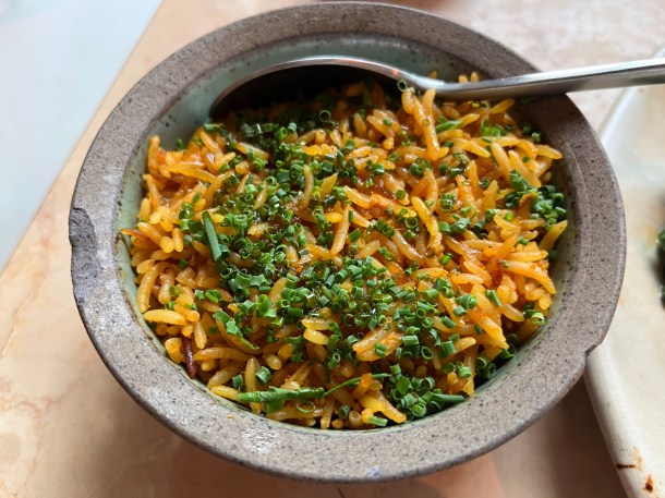 illustrative photo of the carrot rice at Akara