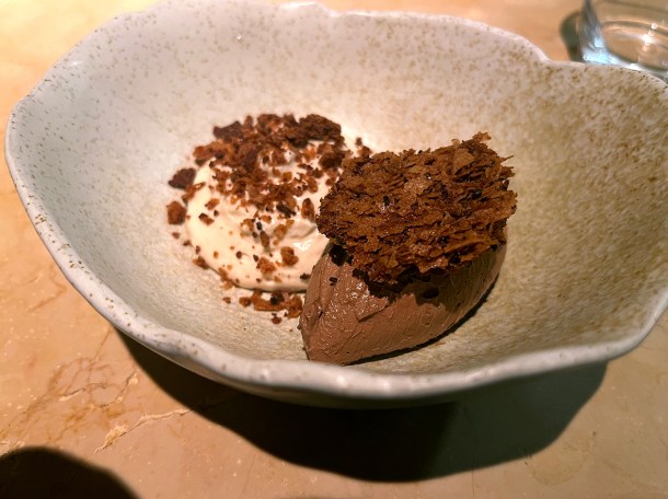illustrative photo of the chocolate mousse and banana mousse at Akara
