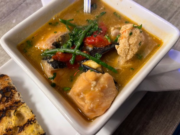 illustrative photo of the fish soup starter at Bronek's