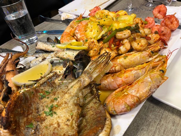 illustrative photo of the prawns from the Mixed Platter at Bronek's