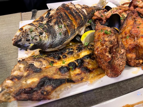 illustrative photo of the sole and halibut from the Mixed Platter at Bronek's