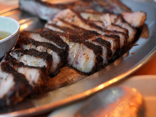 illustrative photo of the grilled pork chop at Singburi Shoreditch