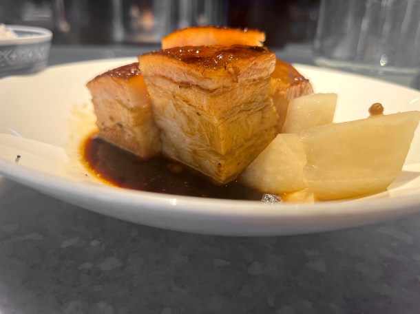 illustrative photo of the pork belly at Hon's BBQ