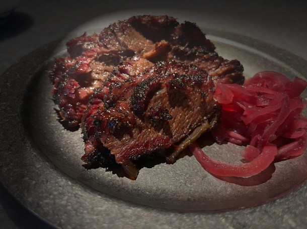 illustrative photo of the smoked ox cheek at Hon's BBQ